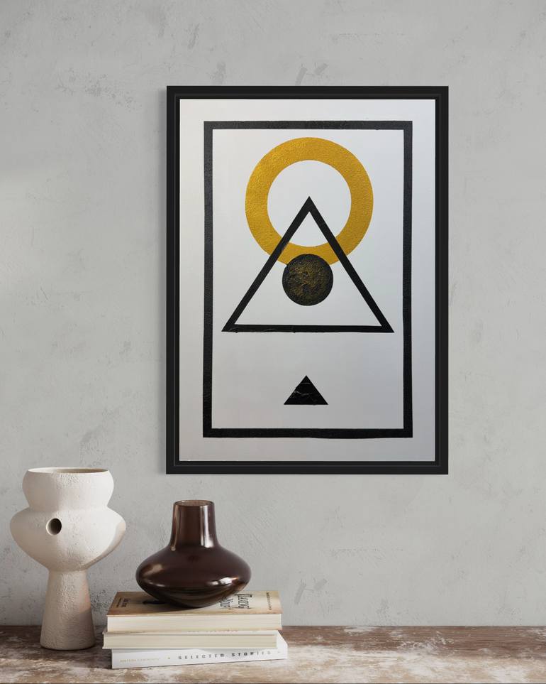 Original Abstract Geometric Painting by David Galan