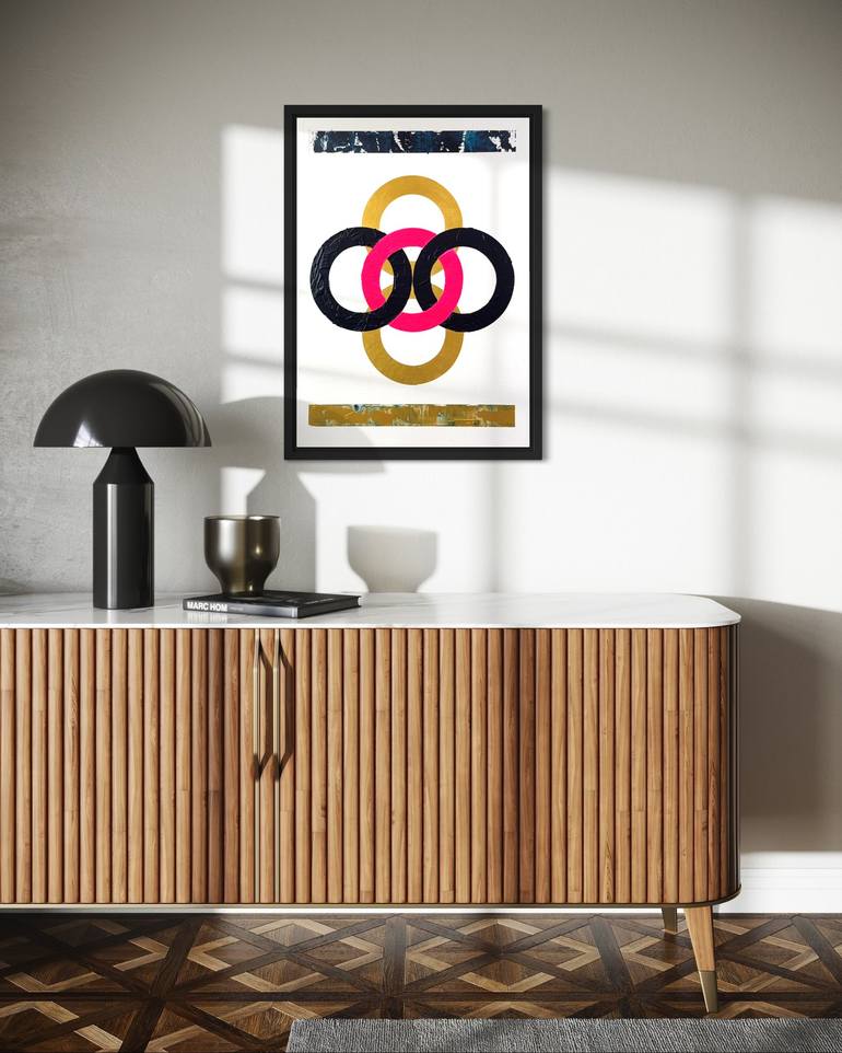 Original Abstract Geometric Painting by David Galan