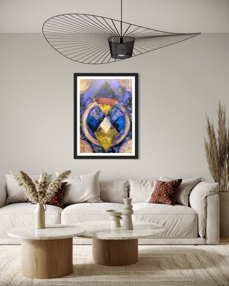 Original Abstract Geometric Painting by David Galan