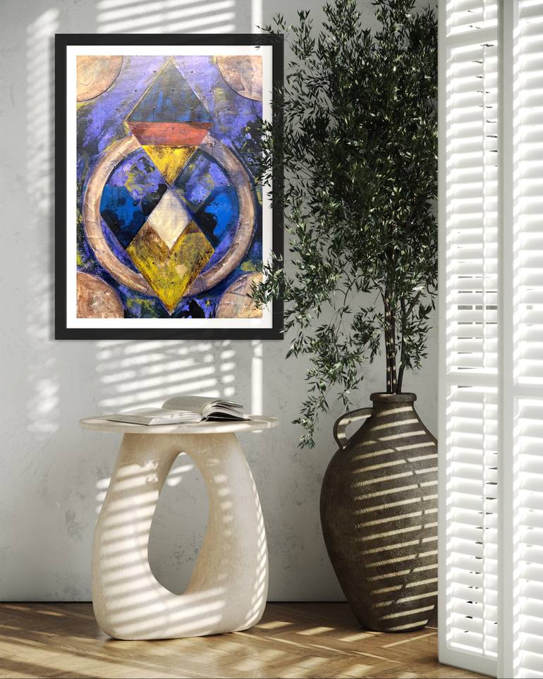 Original Abstract Geometric Painting by David Galan