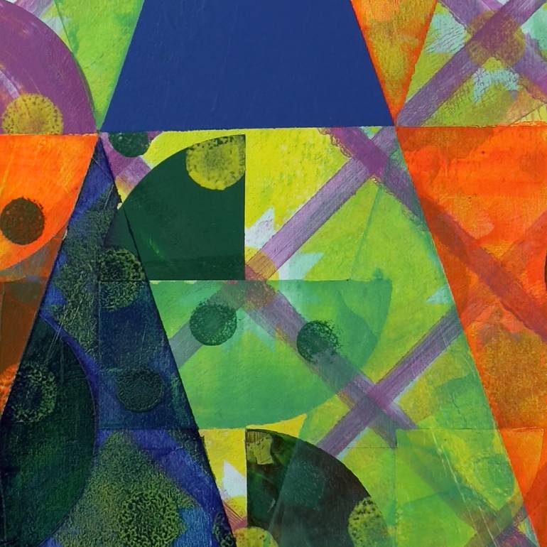 Original Abstract Geometric Painting by David Galan