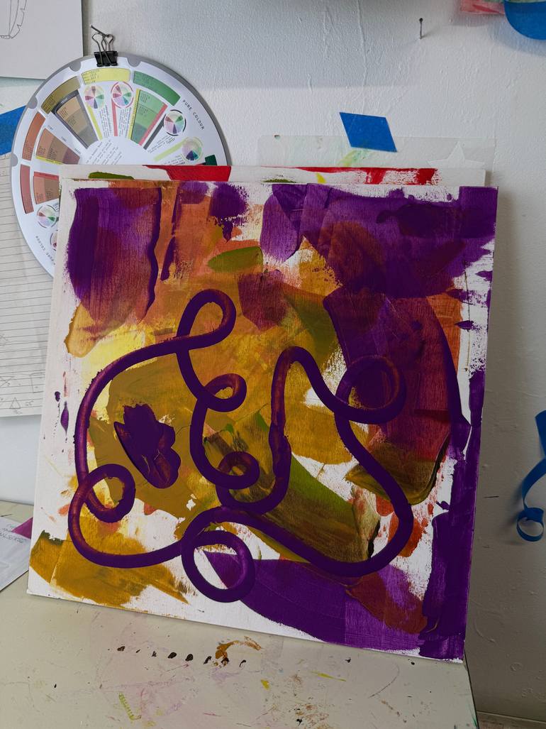 Original Abstract Geometric Painting by David Galan