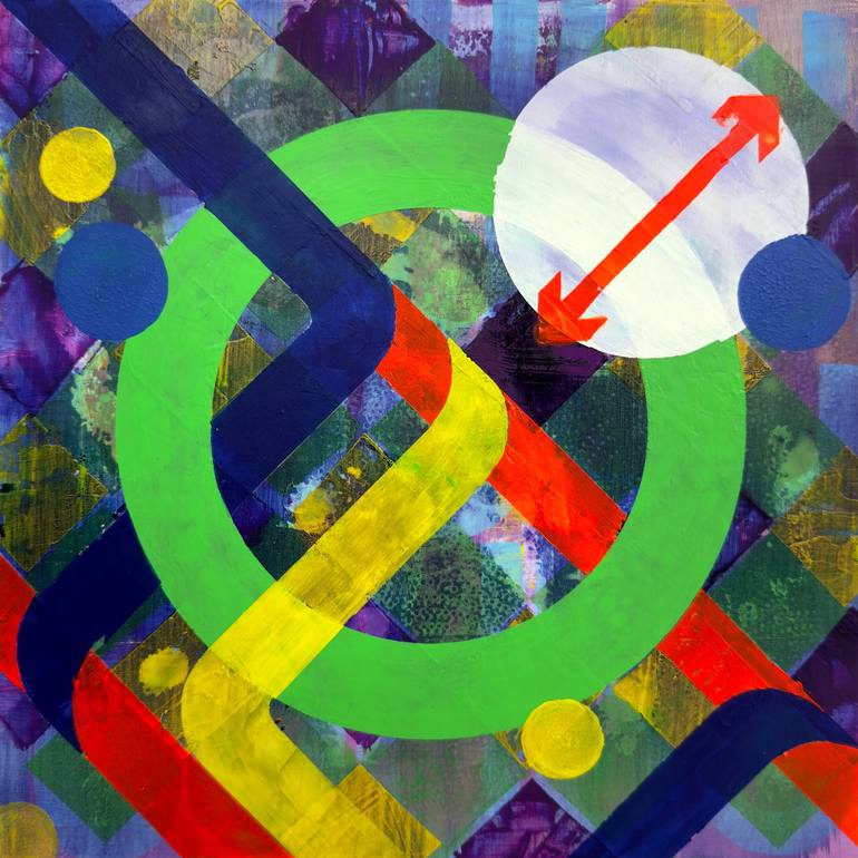 Print of Geometric Abstract Paintings by David Galan