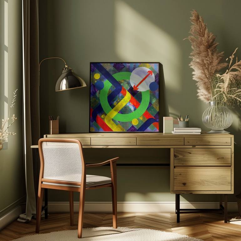 Original Geometric Abstract Painting by David Galan