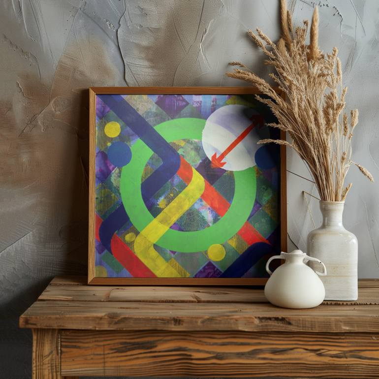 Original Geometric Abstract Painting by David Galan