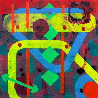 Original Geometric Abstract Painting by David Galan