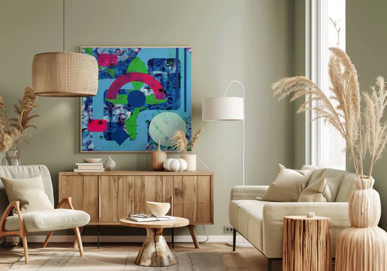 Original Geometric Abstract Painting by David Galan