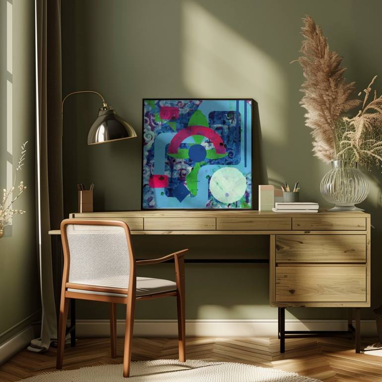 Original Geometric Abstract Painting by David Galan