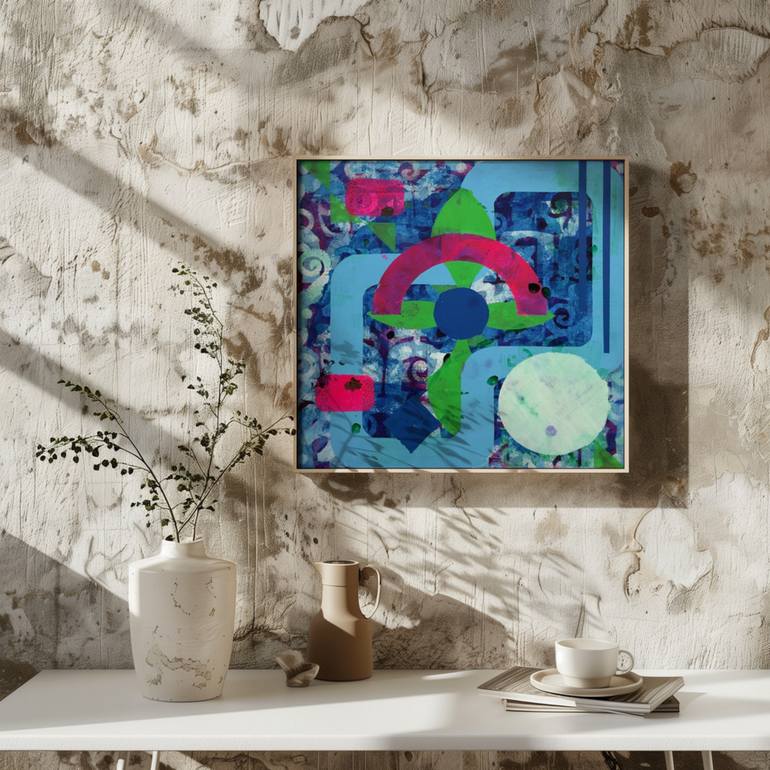Original Geometric Abstract Painting by David Galan