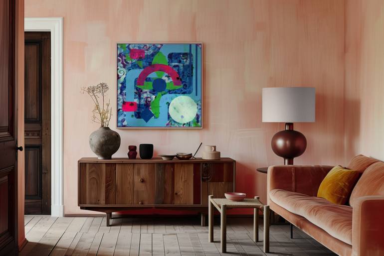 Original Geometric Abstract Painting by David Galan
