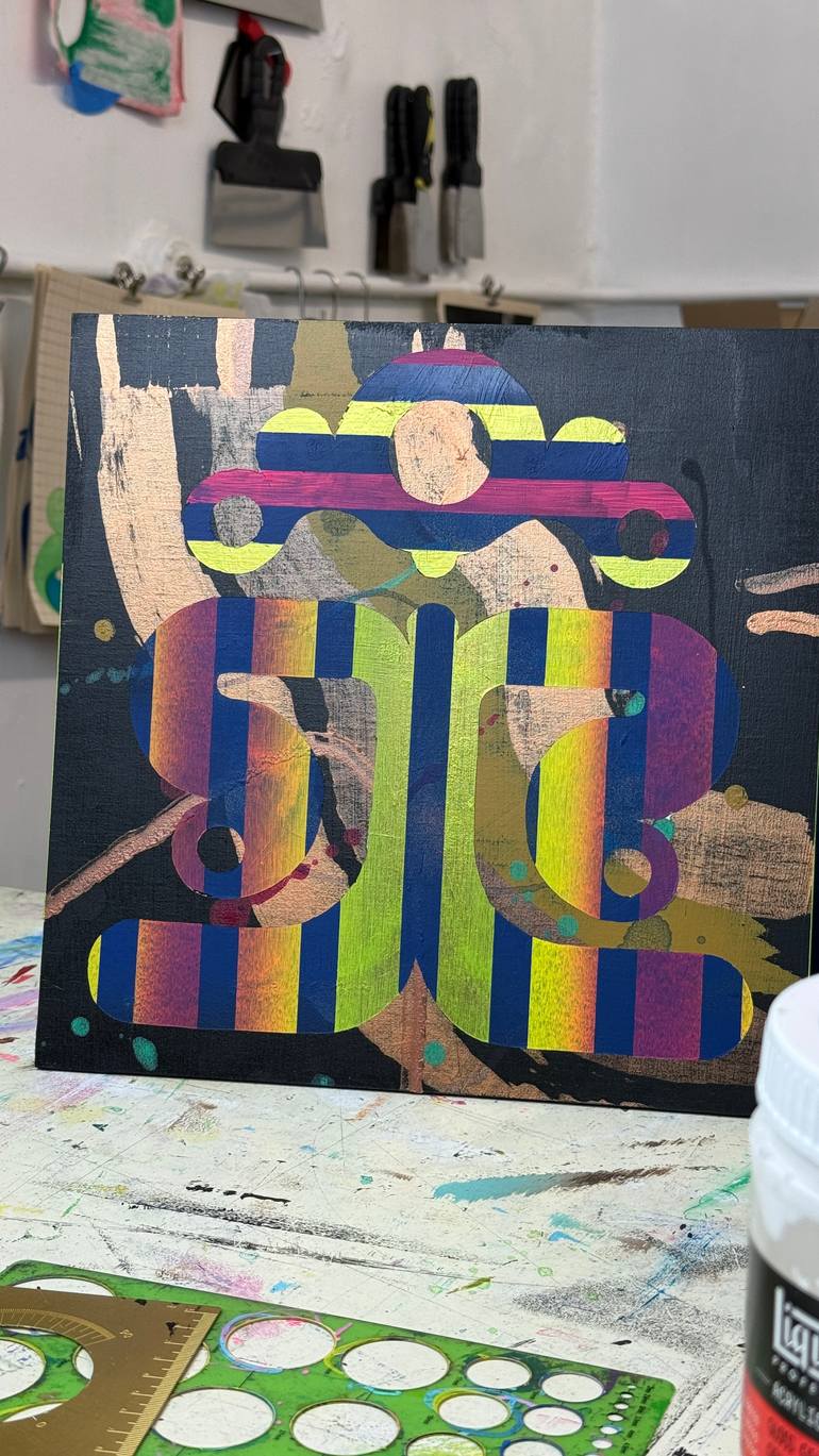 Original Geometric Abstract Painting by David Galan