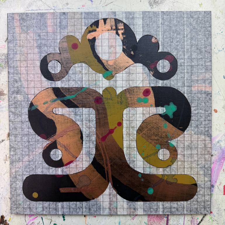 Original Geometric Abstract Painting by David Galan