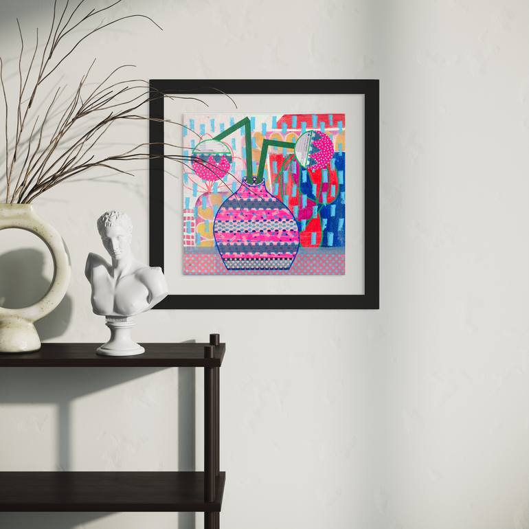 Original Abstract Still Life Collage by David Galan