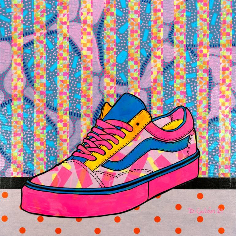 Pinky Vans Painting by David Galan | Saatchi Art