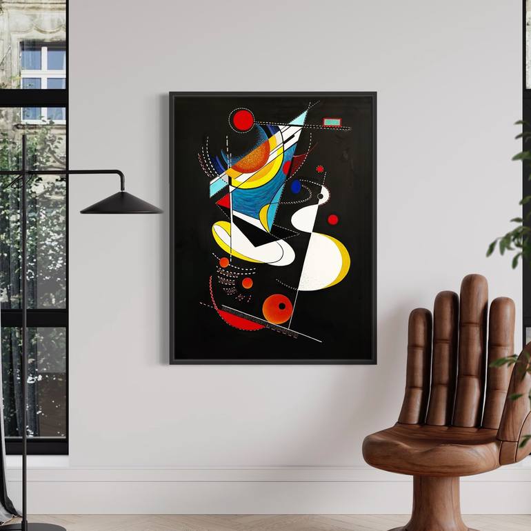 Original Geometric Abstraction Abstract Painting by Elena Seroff