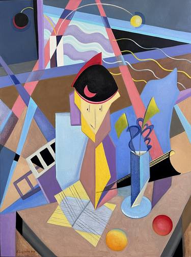 Original Cubism Abstract Paintings by Elena Seroff