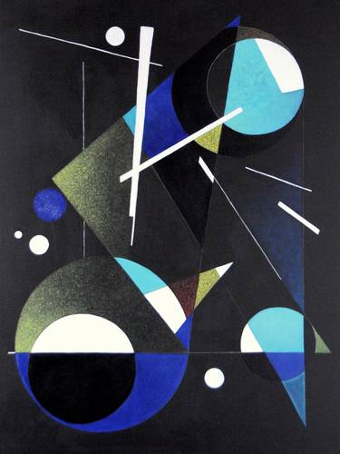 Original Abstract Geometric Paintings by Elena Seroff