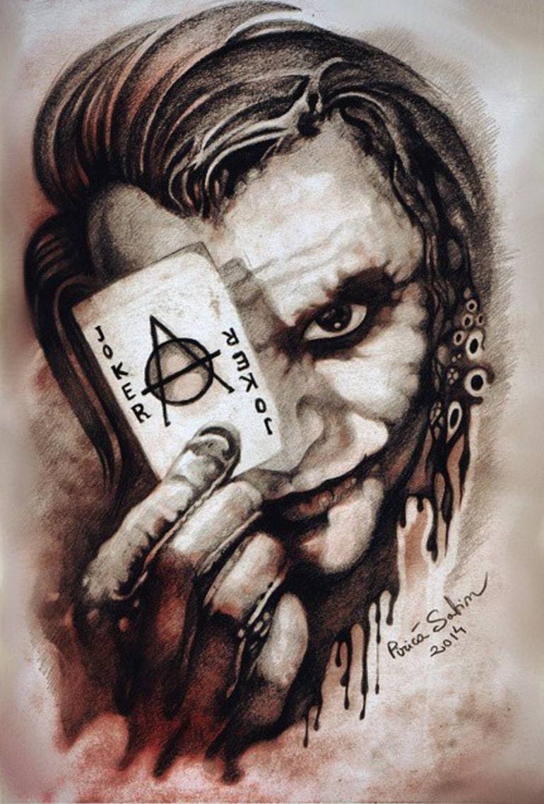 Joker Drawing by Pirica Sabin | Saatchi Art