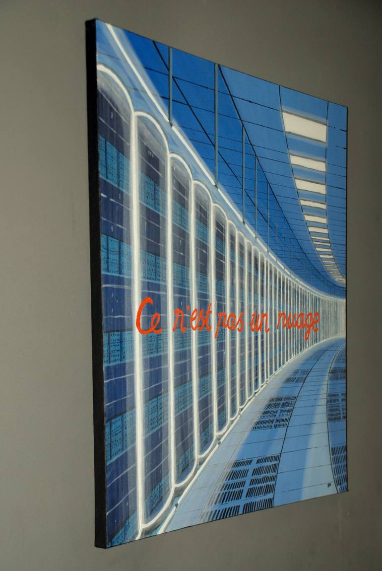 Original Conceptual Science/Technology Painting by Stephen Beer