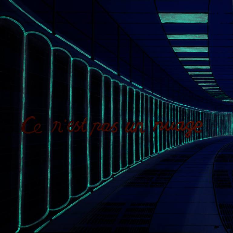 Original Conceptual Science/Technology Painting by Stephen Beer