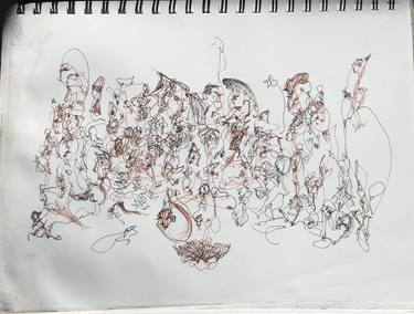 Original Figurative Abstract Drawings by Melissa Adams