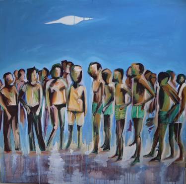 Original Abstract People Paintings by Nicola Siebert-Patel