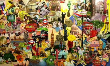 Original Expressionism People Collage by Jacqui Simpson