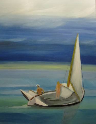 Original Figurative Yacht Paintings by Jorge DAF