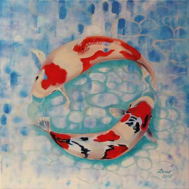 Print of Realism Fish Paintings by Ramona Romanu