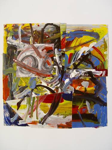 Original Abstract Expressionism Abstract Collage by jeffrey walker