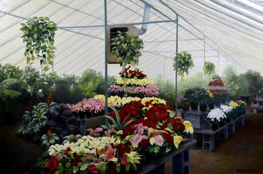 Original Realism Garden Paintings by William Kroll