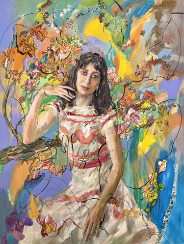 Original Art Nouveau Women Paintings by Larisa Ilieva