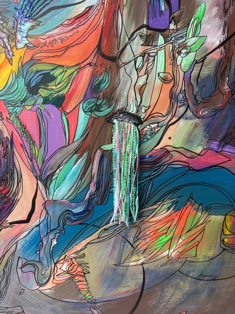 Original Abstract Expressionism Abstract Painting by Larisa Ilieva