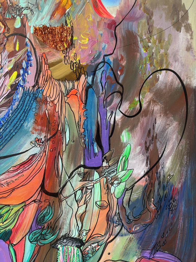 Original Abstract Expressionism Abstract Painting by Larisa Ilieva