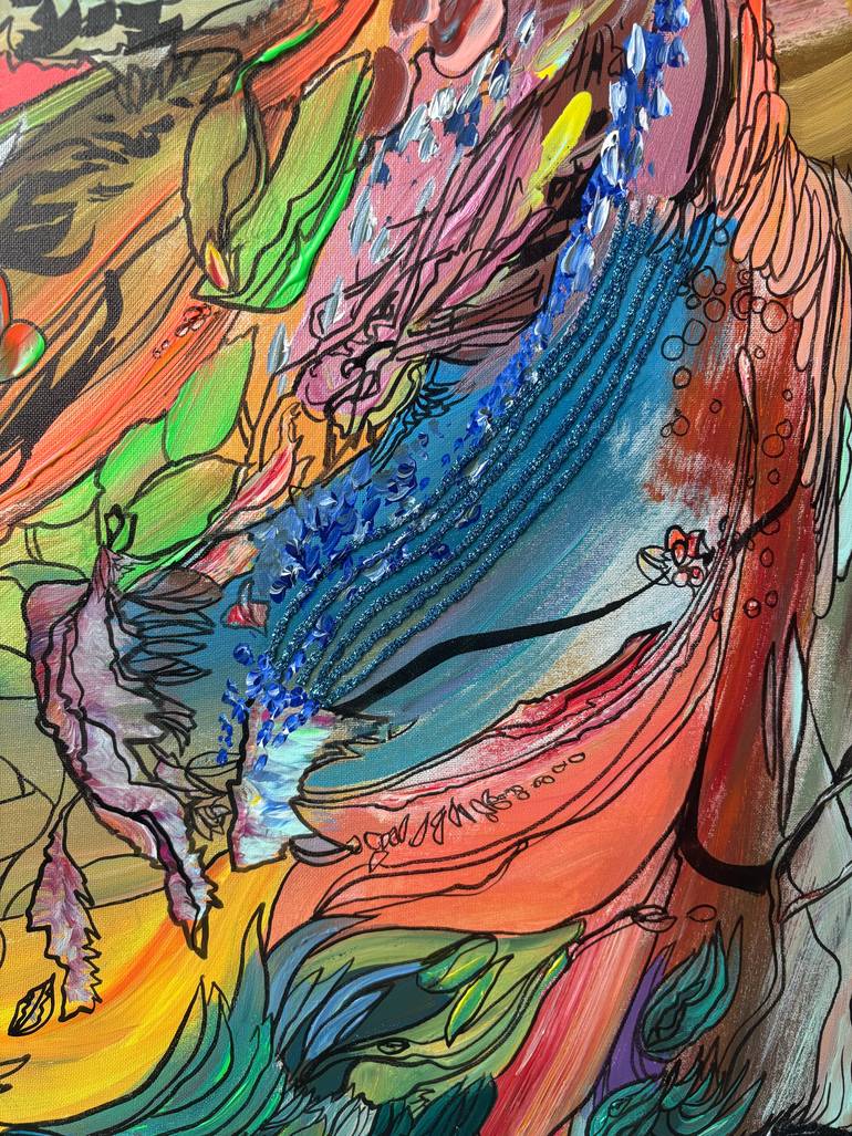 Original Abstract Expressionism Abstract Painting by Larisa Ilieva