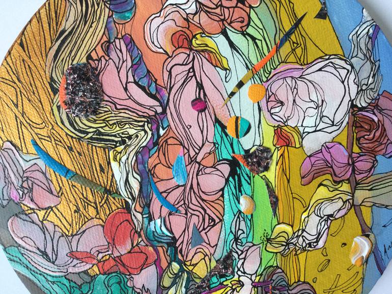 Original Abstract Floral Painting by Larisa Ilieva