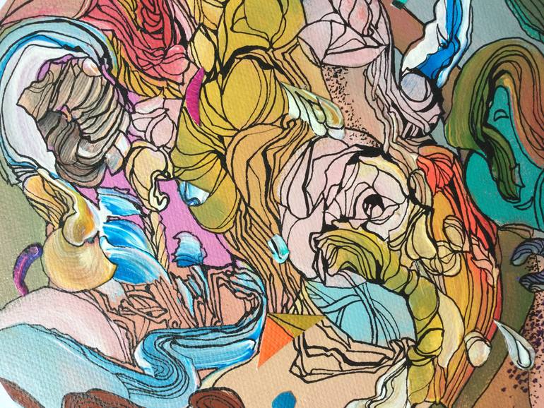 Original Art Deco Abstract Painting by Larisa Ilieva