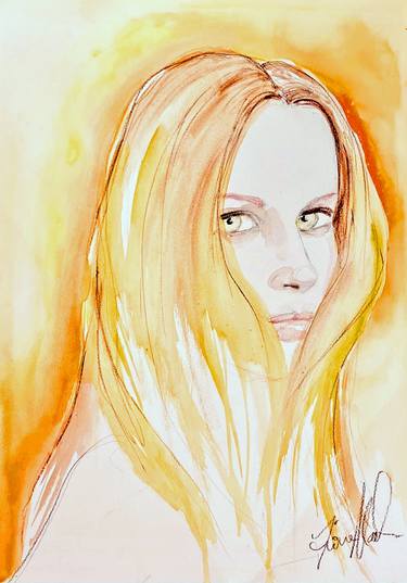 Original Portraiture Women Painting by Fiona Maclean