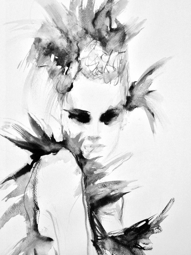 Original contemporary Fashion Painting by Fiona Maclean