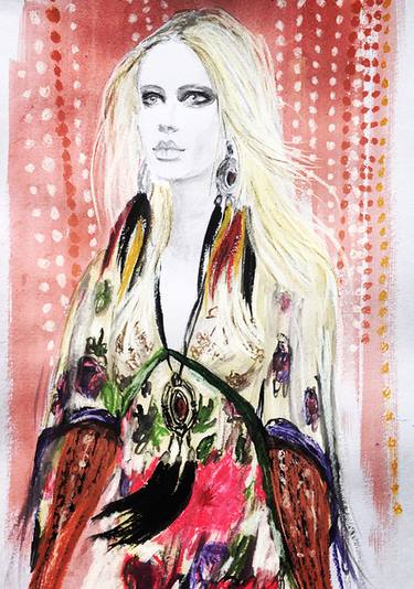 Print of Figurative Fashion Drawings by Fiona Maclean