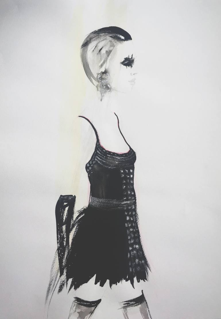 Original Expressionism Women Painting by Fiona Maclean