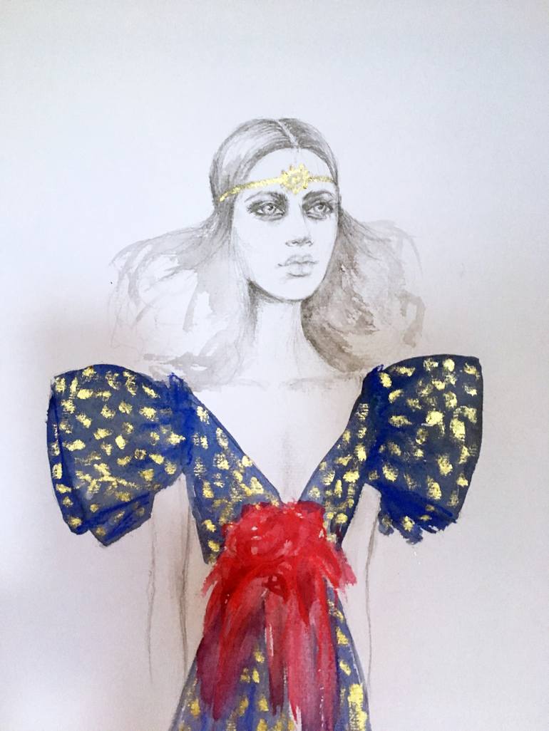 Original Illustration Fashion Drawing by Fiona Maclean