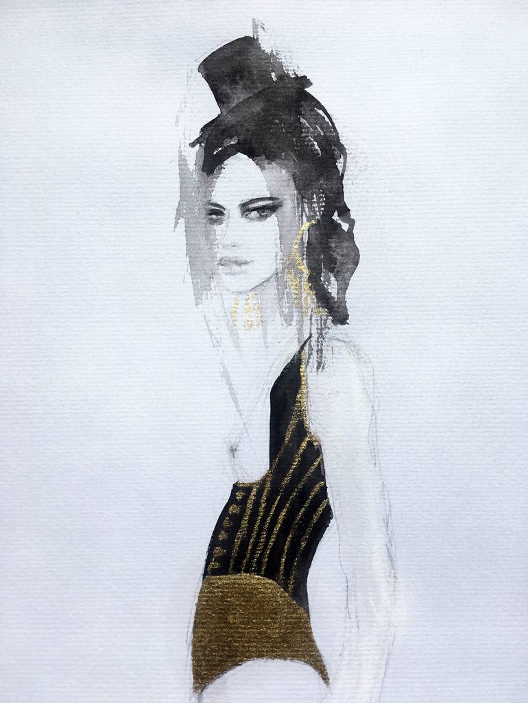 Original Figurative Fashion Painting by Fiona Maclean