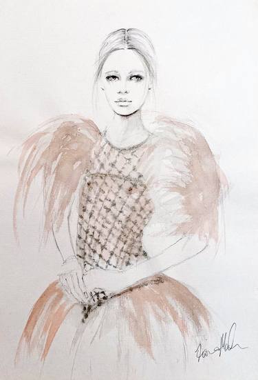 Print of Fine Art Fashion Drawings by Fiona Maclean