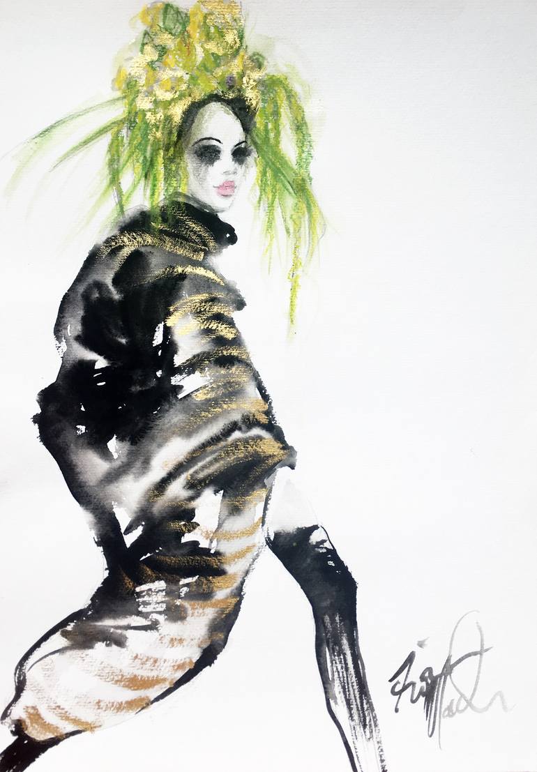 Original Illustration Fashion Painting by Fiona Maclean