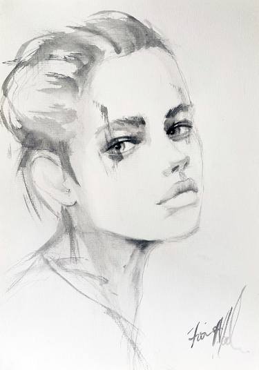 Print of Fine Art Women Drawings by Fiona Maclean