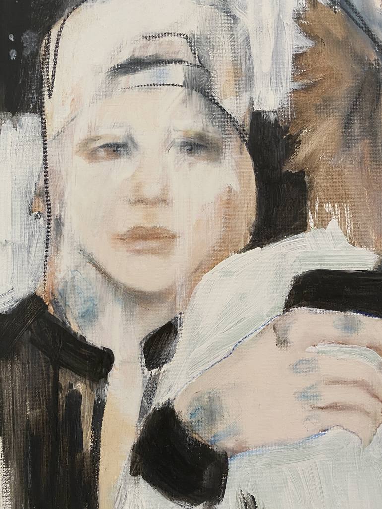 Original Expressionism People Painting by Fiona Maclean