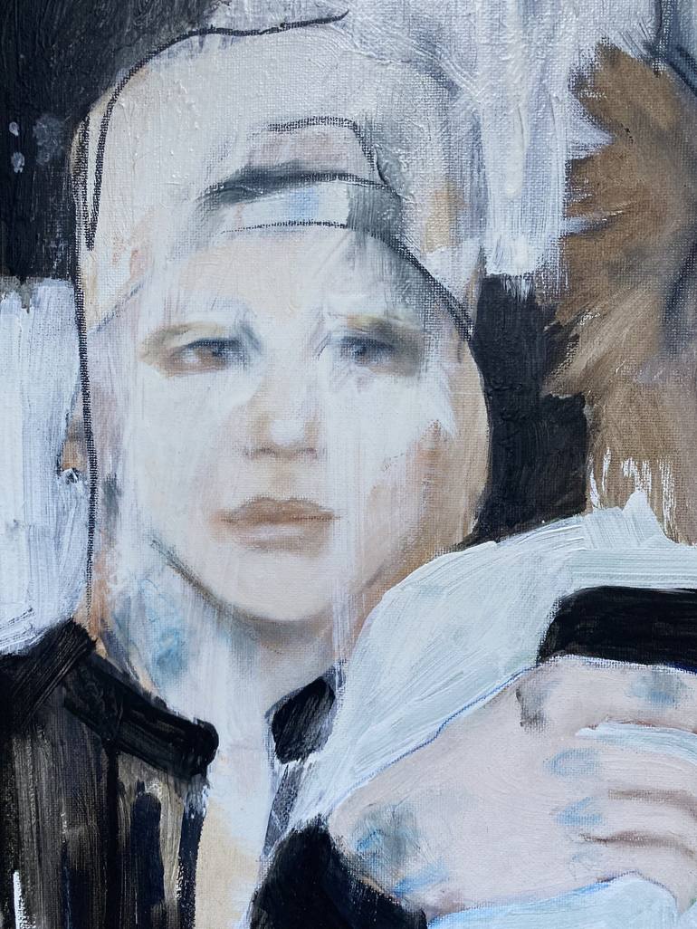 Original Expressionism People Painting by Fiona Maclean