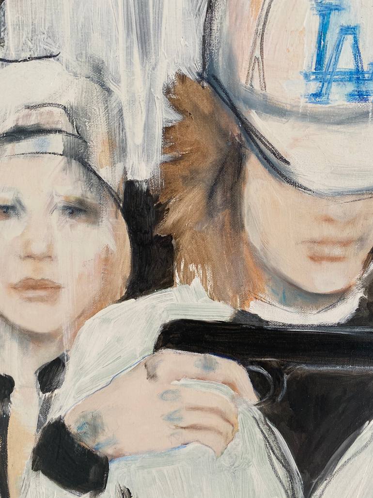 Original Expressionism People Painting by Fiona Maclean