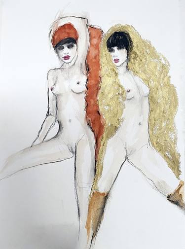 Print of Fine Art Nude Paintings by Fiona Maclean